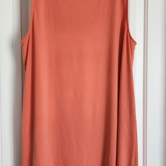 Alfani Womens Orange Layered Chiffon-Hem Sleeveless Top - Picture 3 of 3